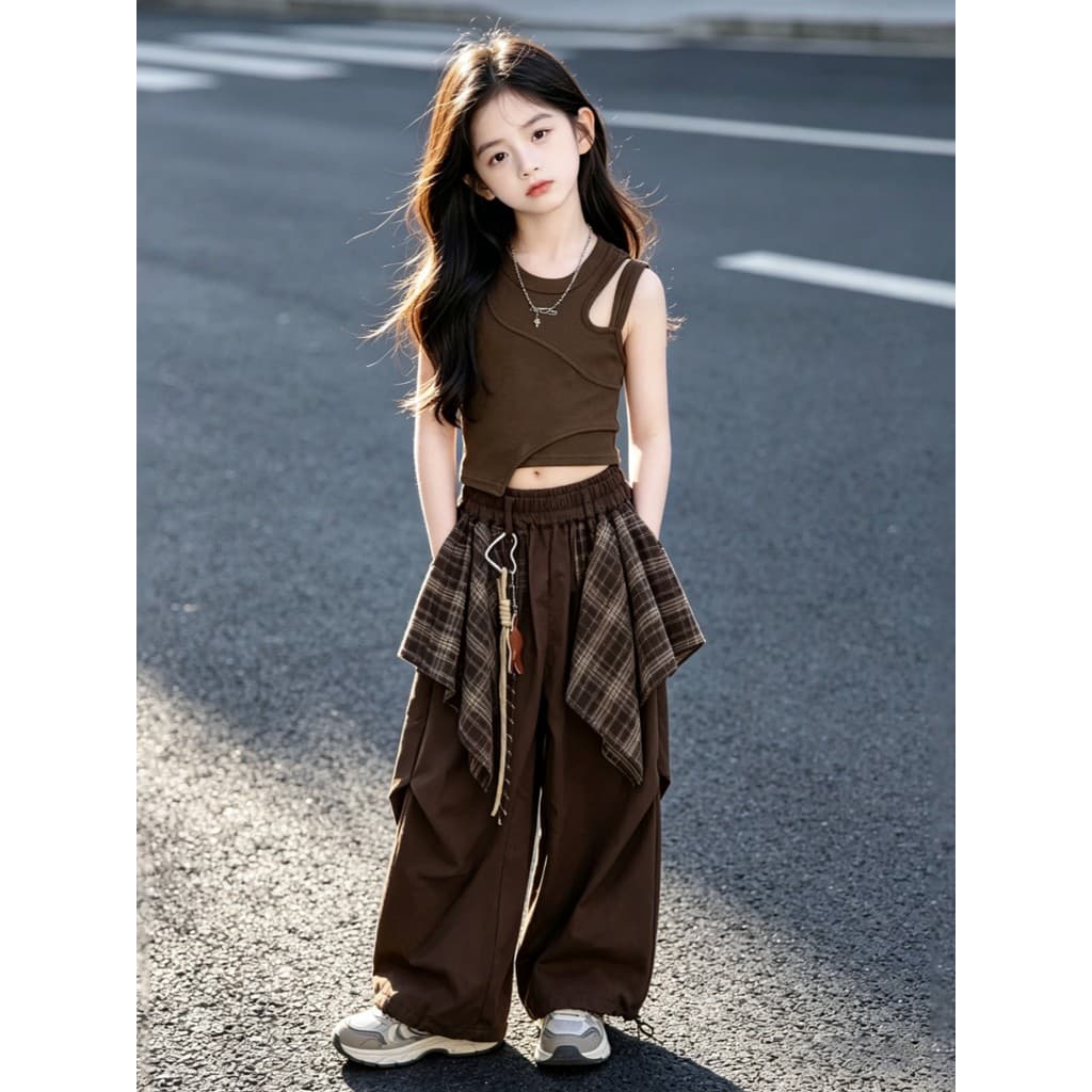 Meninas ternos de verão 2026 novo estilo roupas esportivas infantis moda roupas infantis grandes meninas roupas de verão