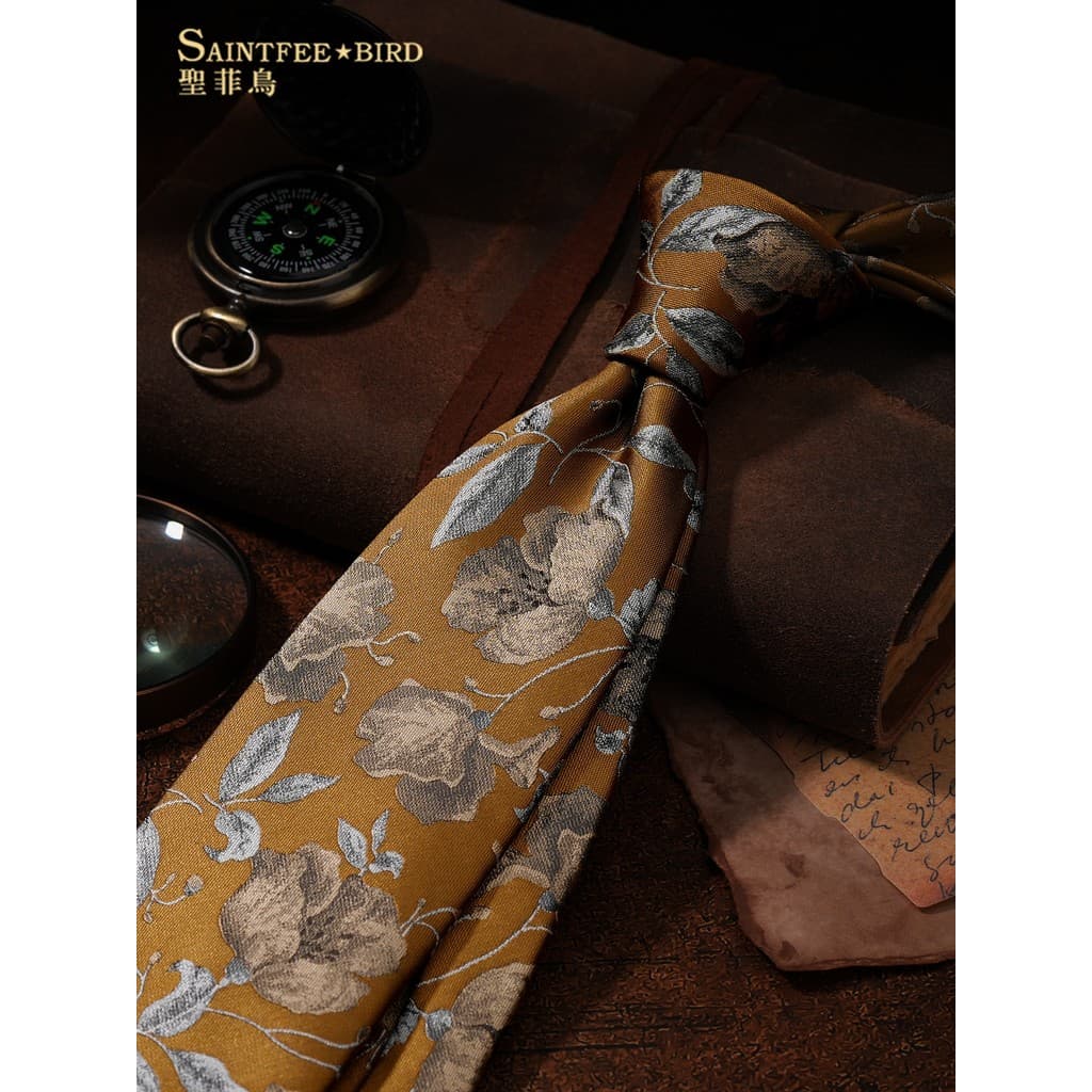 Homens gravata moda Retro Casual flores feitas à mão 8cm terno High-End estilo britânico profissional casamento noivo