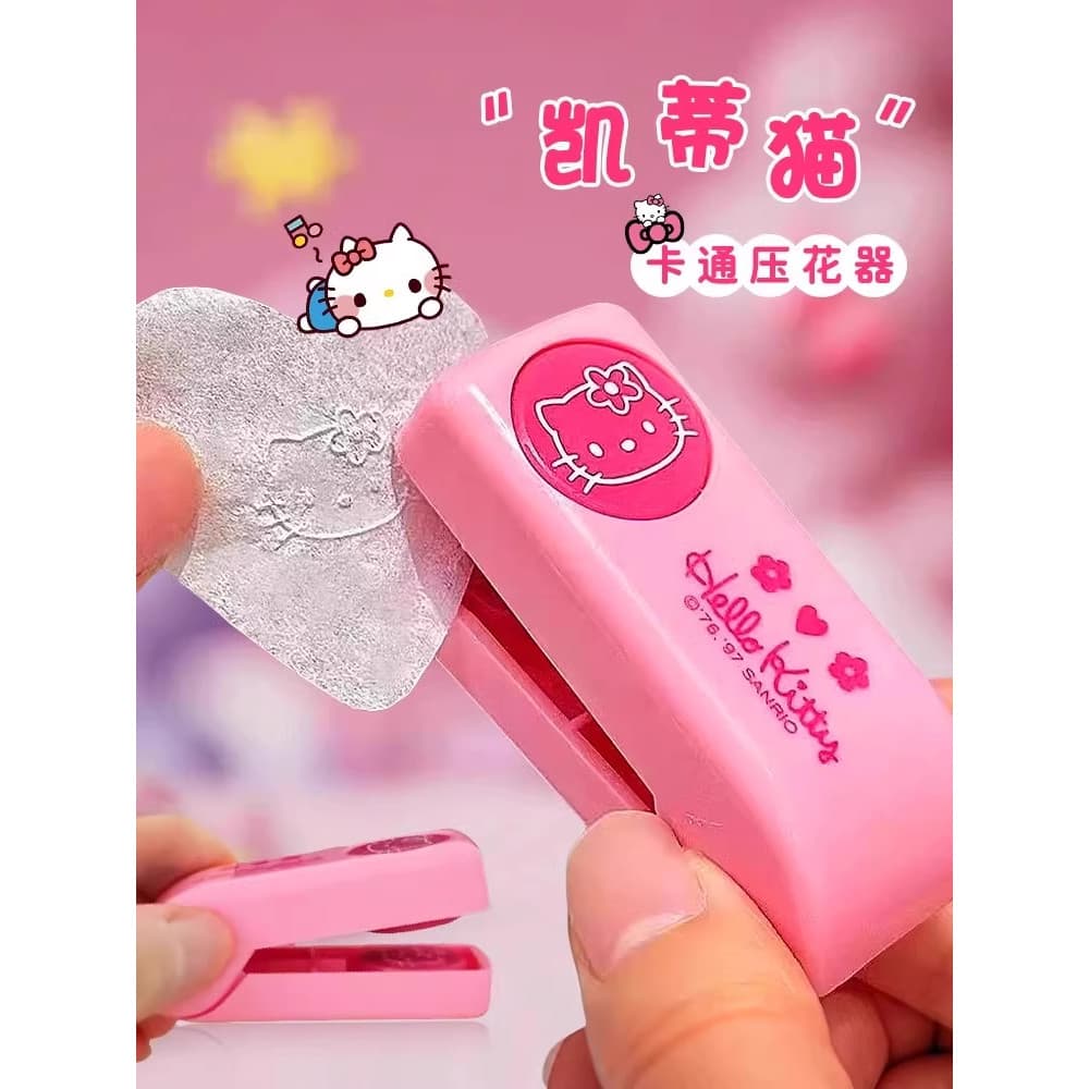 Máquina de gravação de hellokitty artesanal para crianças, máquina de gravação artesanal, faça você mesmo, Mini impresso