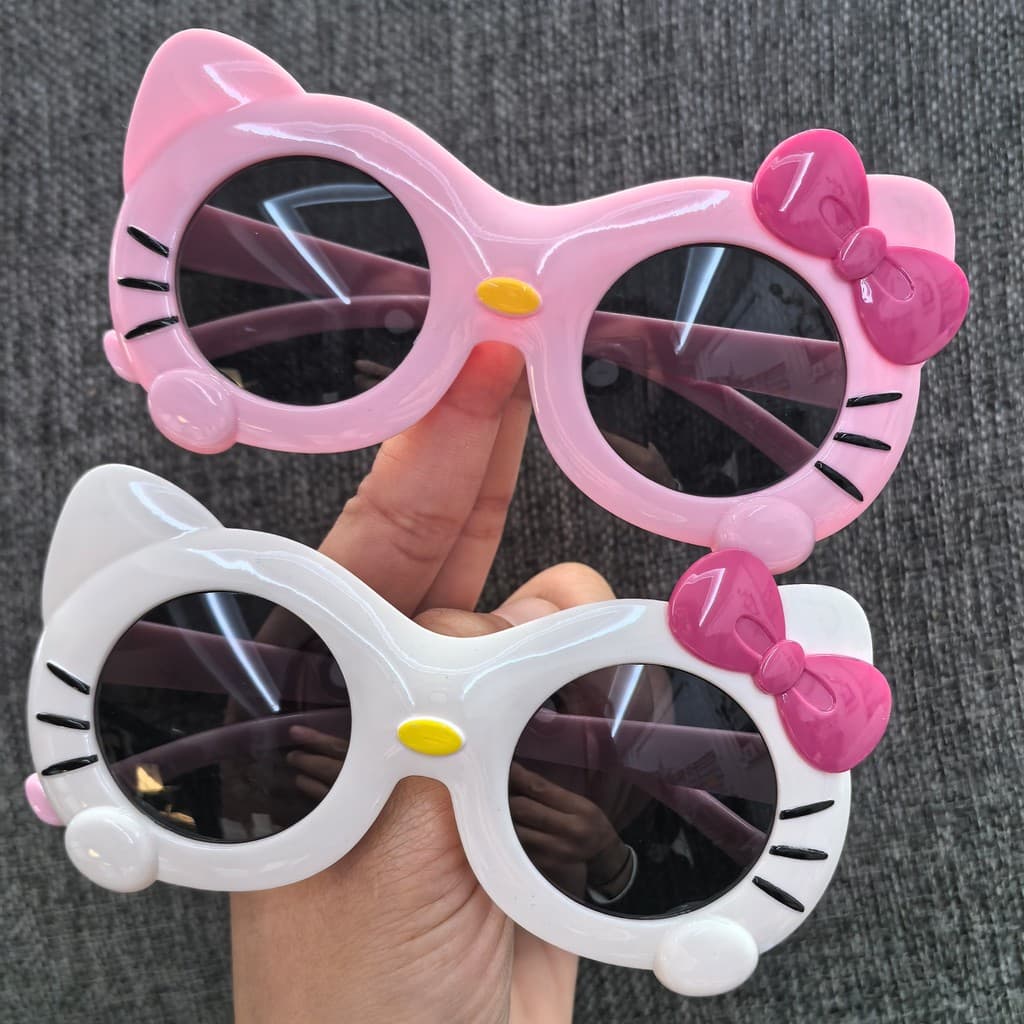 Novas crianças dos desenhos animados óculos de sol olá Kitty masculino feminino bebê moda bonito óculos de sol sombra fo
