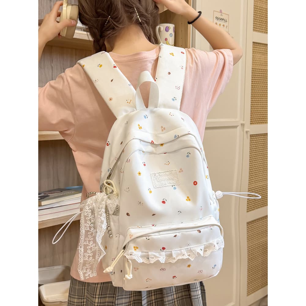 Estilo de balé impresso mochila menina 2026 novo estilo menina bonito mochila grande capacidade júnior escola secundária