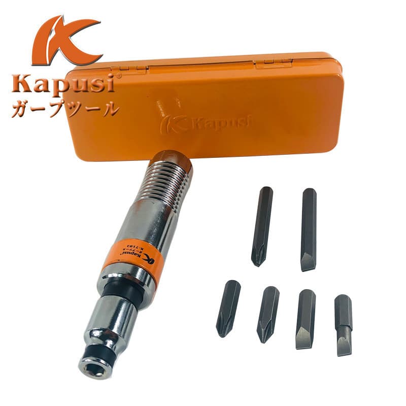 Conjunto de chave de fenda de impacto Kapusi Chave de fenda de grau Industrial Positivo Negativo Manga de lote Chave de