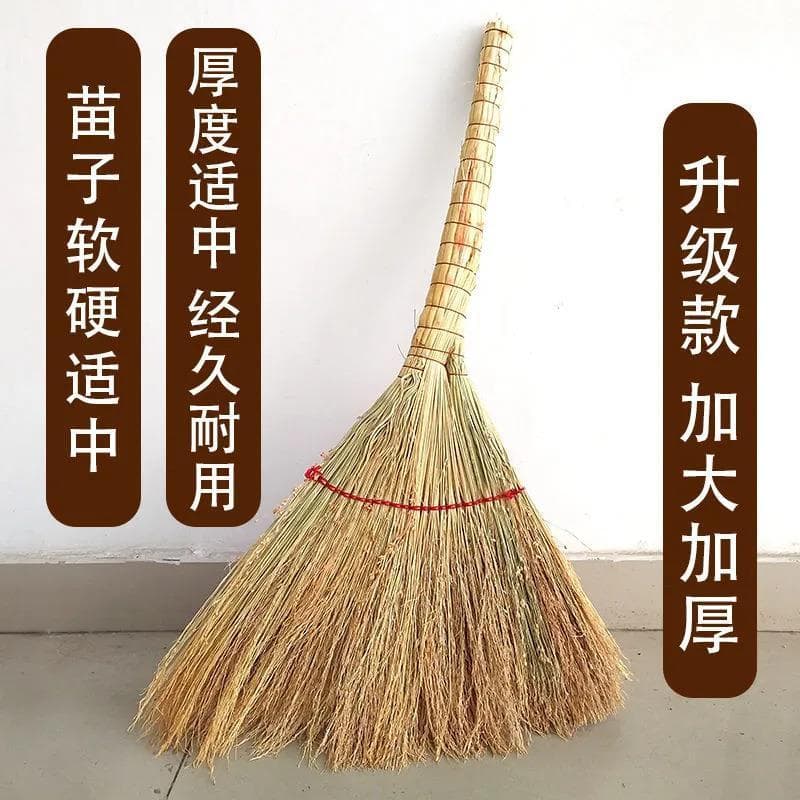 Guangxi vassoura de árvore de ferro artesanal, vassoura à moda antiga, canteiro de obras, escola, fábrica doméstica, fio