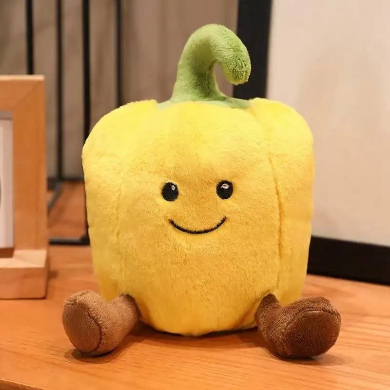 Mais Recente Colorido Pimenta Verde Boneca Kawaii Brinquedo De Pelúcia Artesanal Dos Desenhos Animados Anime Bonito Pres