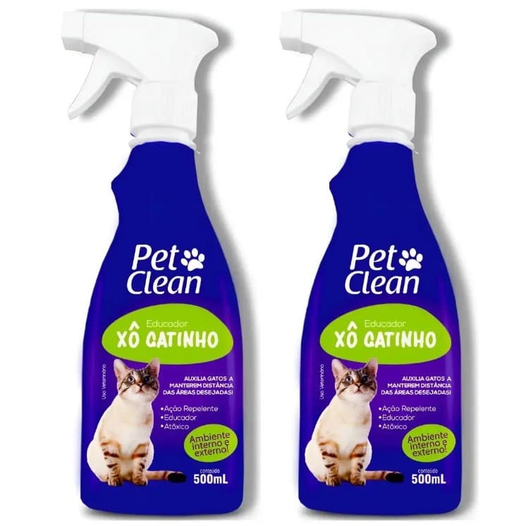 Educador Adestrador Sanitário Repelente Afasta Gatos Xô Gatinho Pet Clean 500 ml