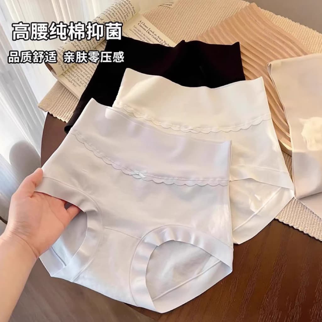 Roupa íntima feminina de cintura alta, barriga estreita, levantamento de quadril, 20267A, antibacteriana, sem costura, t