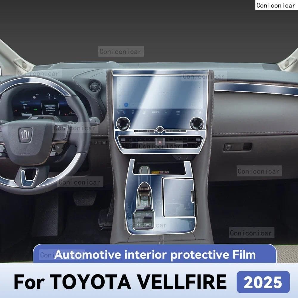 Para TOYOTA VELLFIRE 2025 Proteção Interior Do Carro Anti-Risco TPU Filme Instrumento Controle Central Acessórios De Tel