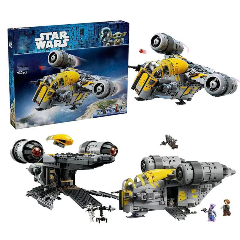 930 pçs compatível Lego Star Wars navalha coroa nave espacial menino montado bloco de construção brinquedos crianças pre