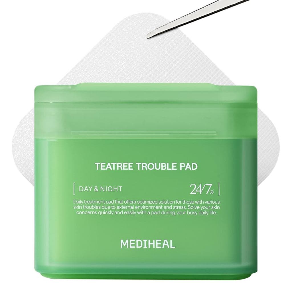 MEDIHEAL Toner Pads - Teatree Trouble Care Toner Pad (100 unidades) com Teatree e Lactobacillus - Calmante e Higienizant