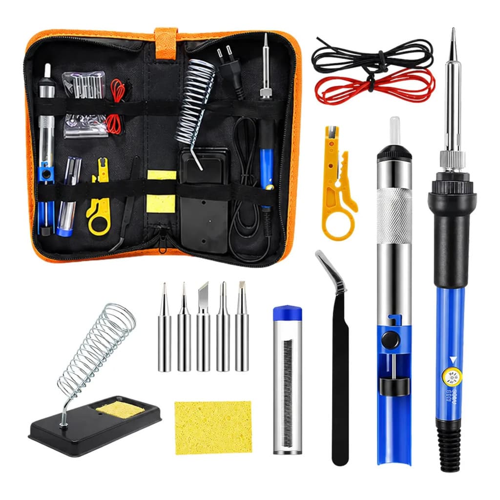 Kit Ferro de Solda 60w Profissional Completo Ajustavel Co...