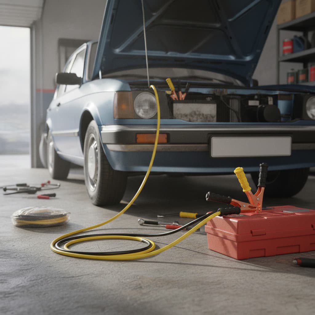 Cabo de Partida Auxiliar Chupeta Reforçado Universal 2,5 Metros 1200A para Bateria Automotiva