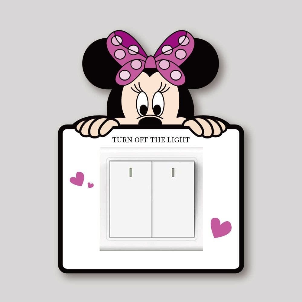 Mickey switch capa protetora Universal interruptor de alimentação interruptor doméstico caso protetor tomada parede 3d e