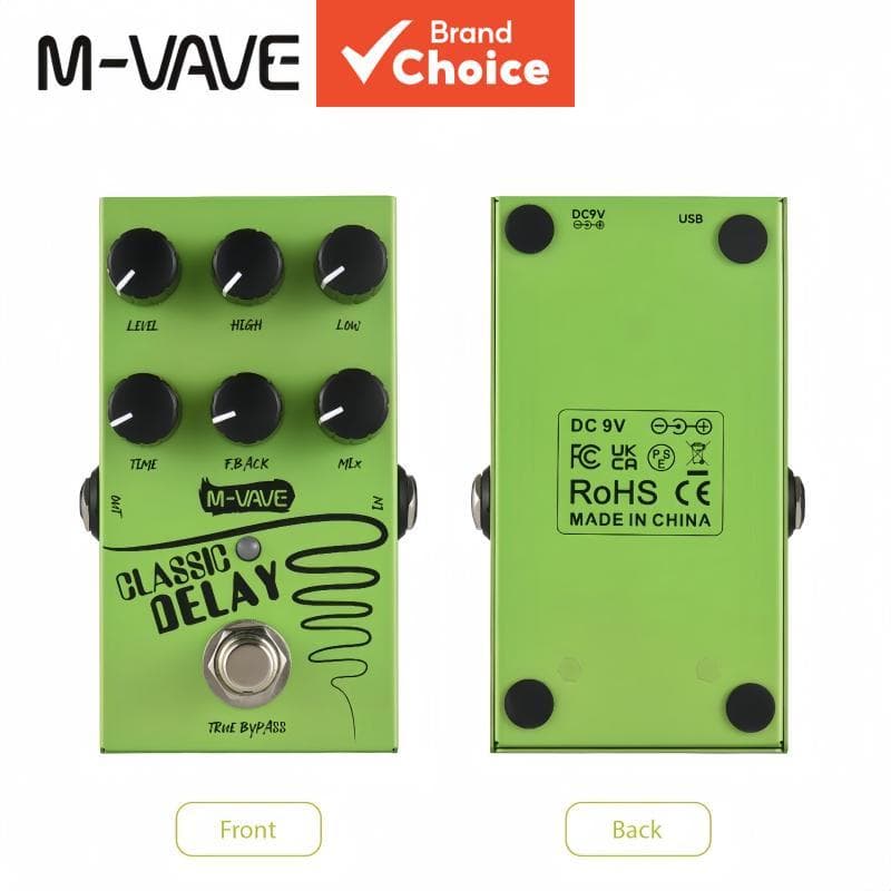 M-VAVE Clássico Atraso True Bypass Pedal De Guitarra 600ms Efeito Analógico Stompbox Para Baixo Elétrico Amp Ensaio Estú