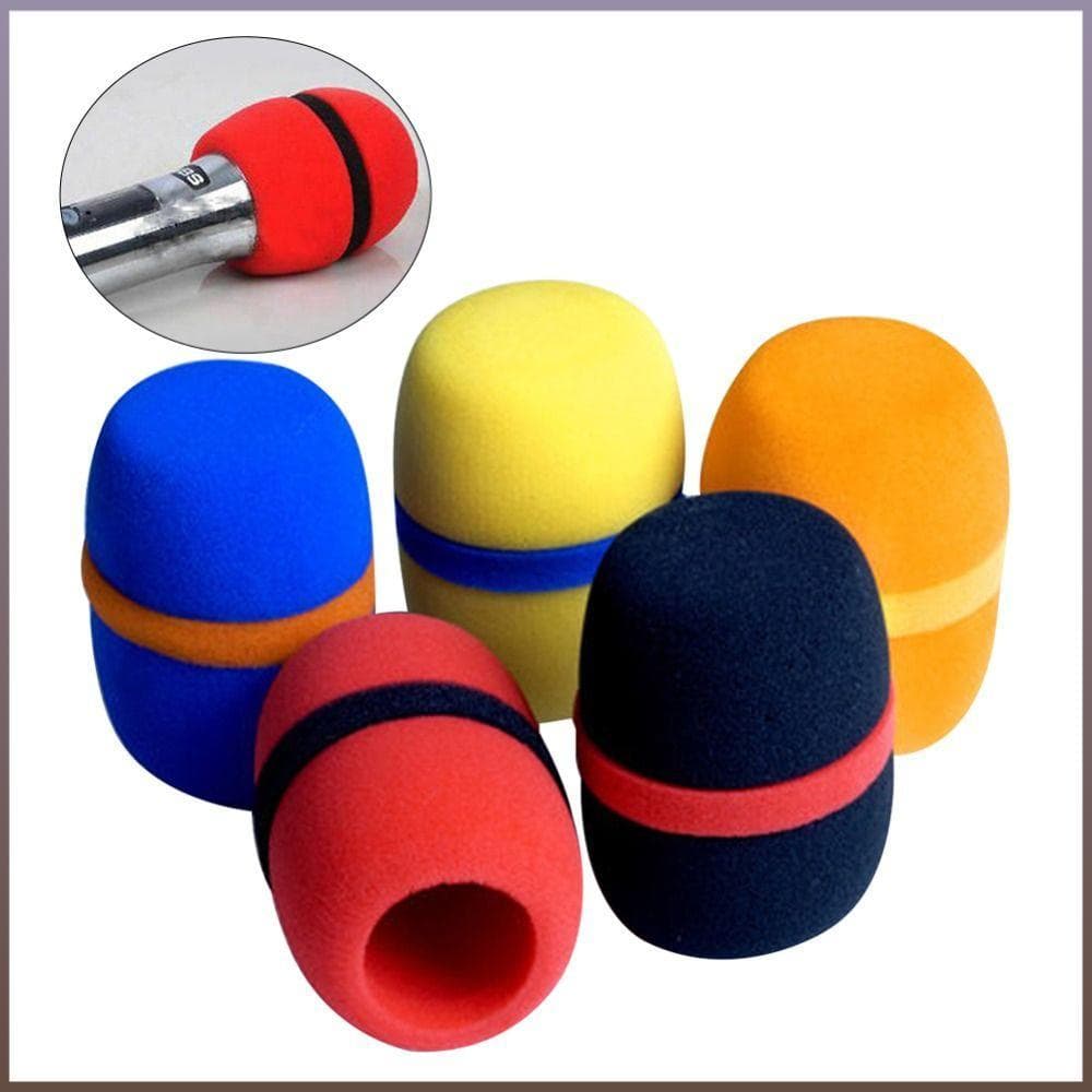 ROWANBA 5 Pcs Capa De Microfone Para Estúdio Entrevista Karaokê Dj Mic Pop Filtro Esponja Engrossada