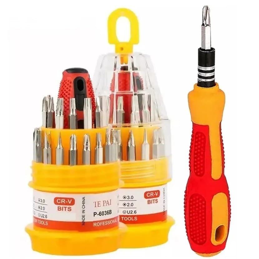 Mini Kit Ferramentas Chaves Fenda E Philips 30 Pontas