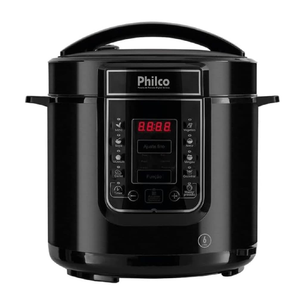 Panela De Pressão Digital em Inox Capacidade de 6L