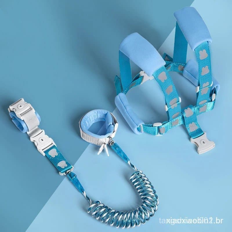 1,5m Arnês de Segurança Anti-Perda para Bebês, Crianças e Cães, Pulseira de Coelho Reflexiva
