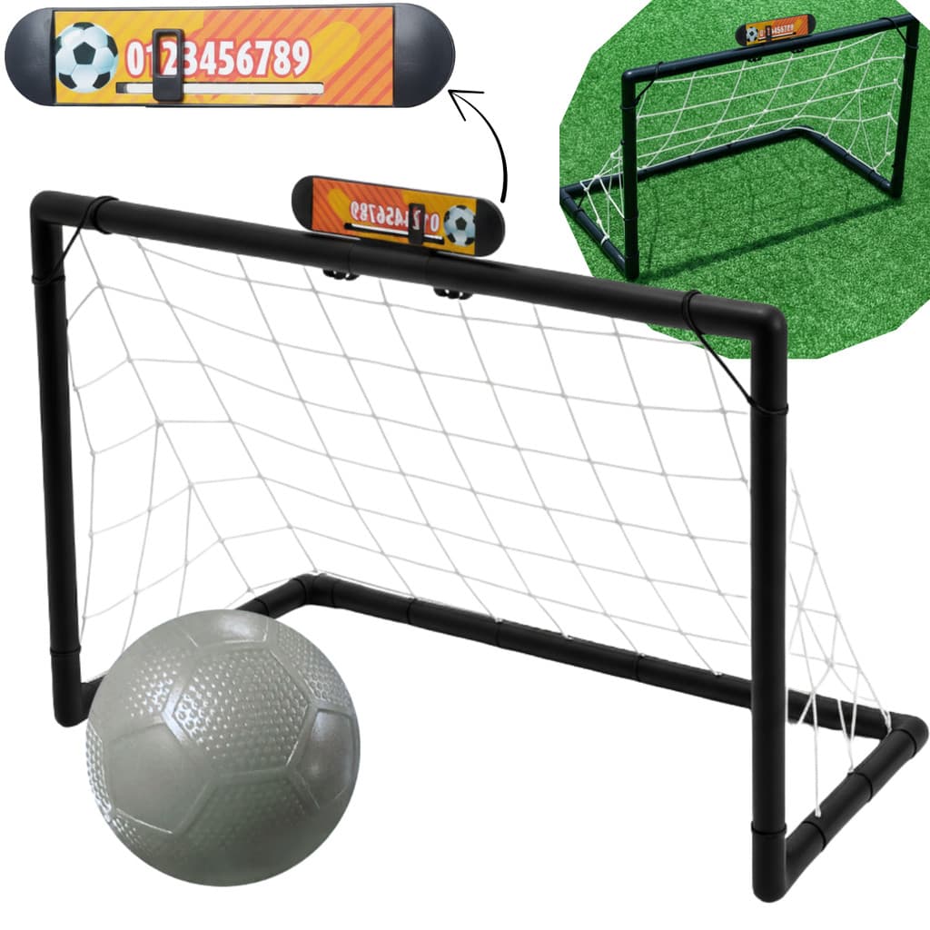 Mini Golzinho Infantil Placar Trave Rede e Bola de borracha Resistente Gol Futebol Portátil Crianças