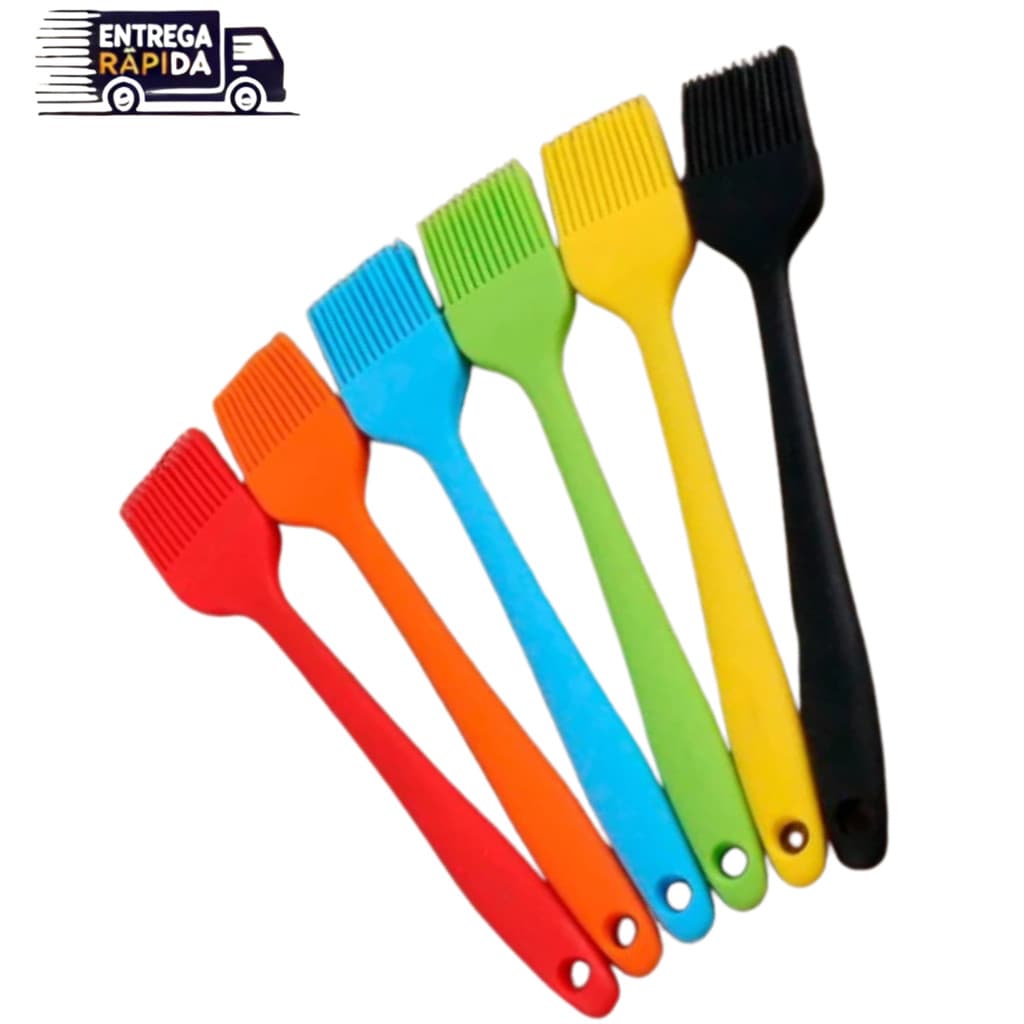Pincel Culinário Silicone Cozinha 20,5cm Untar Forma Pincelar