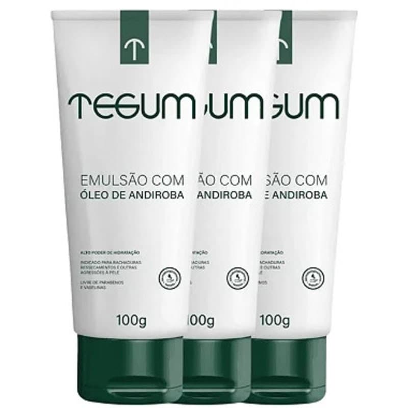 Tegum Emulsão Com Óleo de Andiroba Kit Com 3