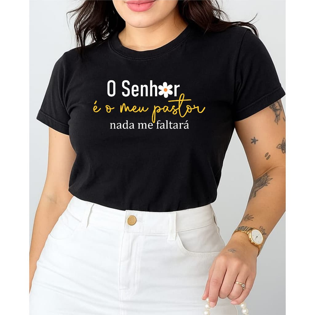 Camiseta Babylook Feminina Gospel Cristã com Frase Bíblica – Moda Evangélica Estilo Casual Trevix!