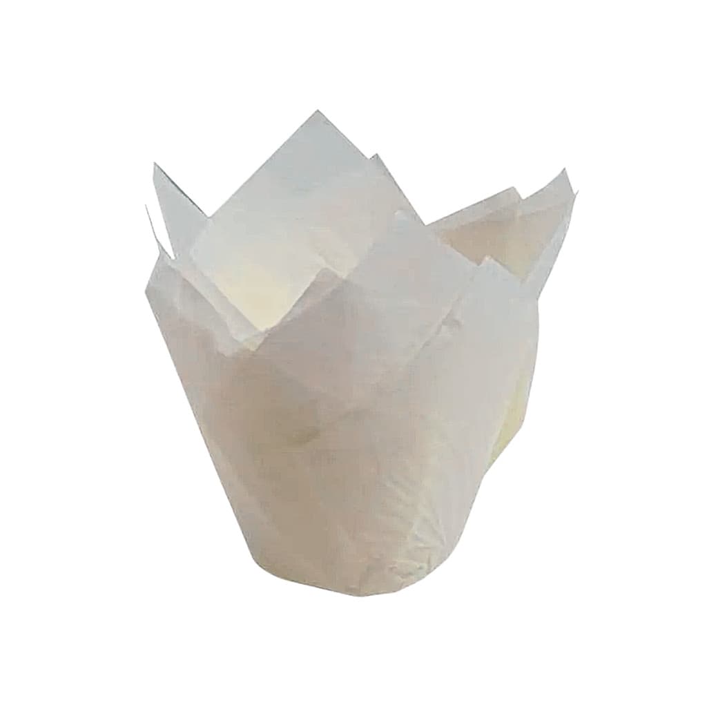 Forma Tulipa Forneável Branca 5x5cm c/ 25un Muffin Cupcake Ultrafest
