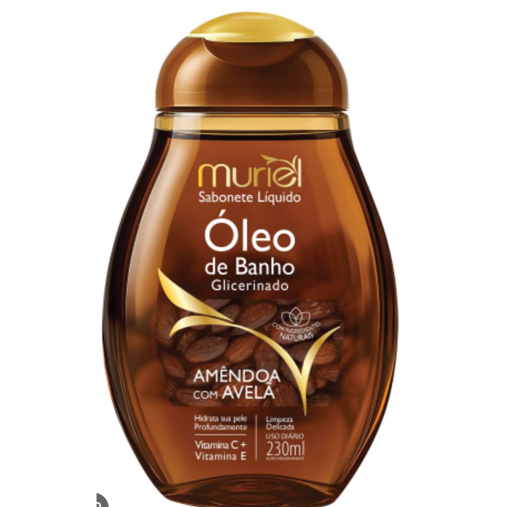 Óleo de Banho Glicerinado Amêndoa com Avelã Muriel 230ml