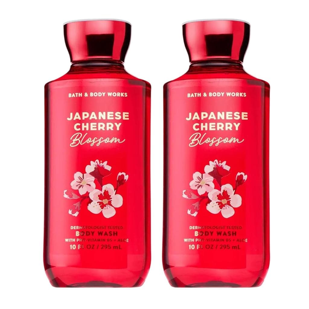 Gel de Banho Flor de Cerejeira Japonesa da Bath & Body Works, Limpador Nutritivo com Pro-Vitamina B5 e Aloe, Fragrância