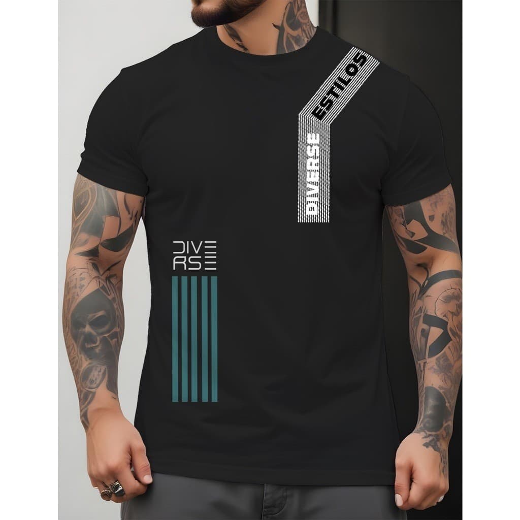 Camiseta T-Shirt Masculina Sport Diverse Estilos Street Wear Camisa Manfinity Premium Premium Casual