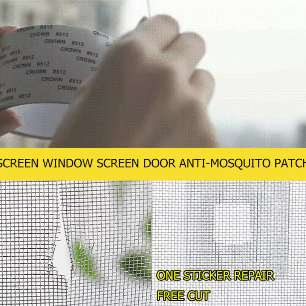 Subsídio para reparo de telas de janelas, pasta autoadesiva anti-mosquitos para reparo de juntas.