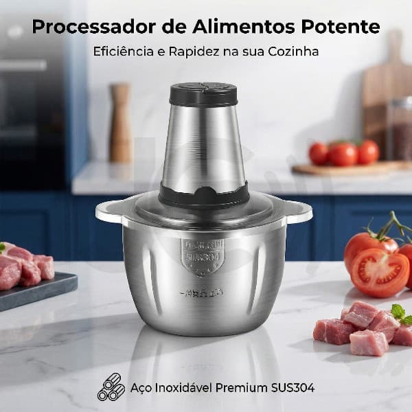 3L Picador De Alimentos Moedor De Carne Mixer Elétrica Processador Cozinha Casa Alho 110v/220V NO BRASIL