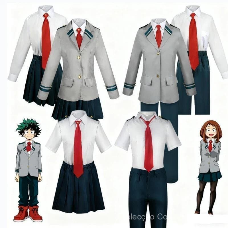 Fantasia de Cosplay de Anime My Hero Academia Midoriya, Conjunto de Uniforme JK Estilo Japonês para Halloween 9DPX JWNQ