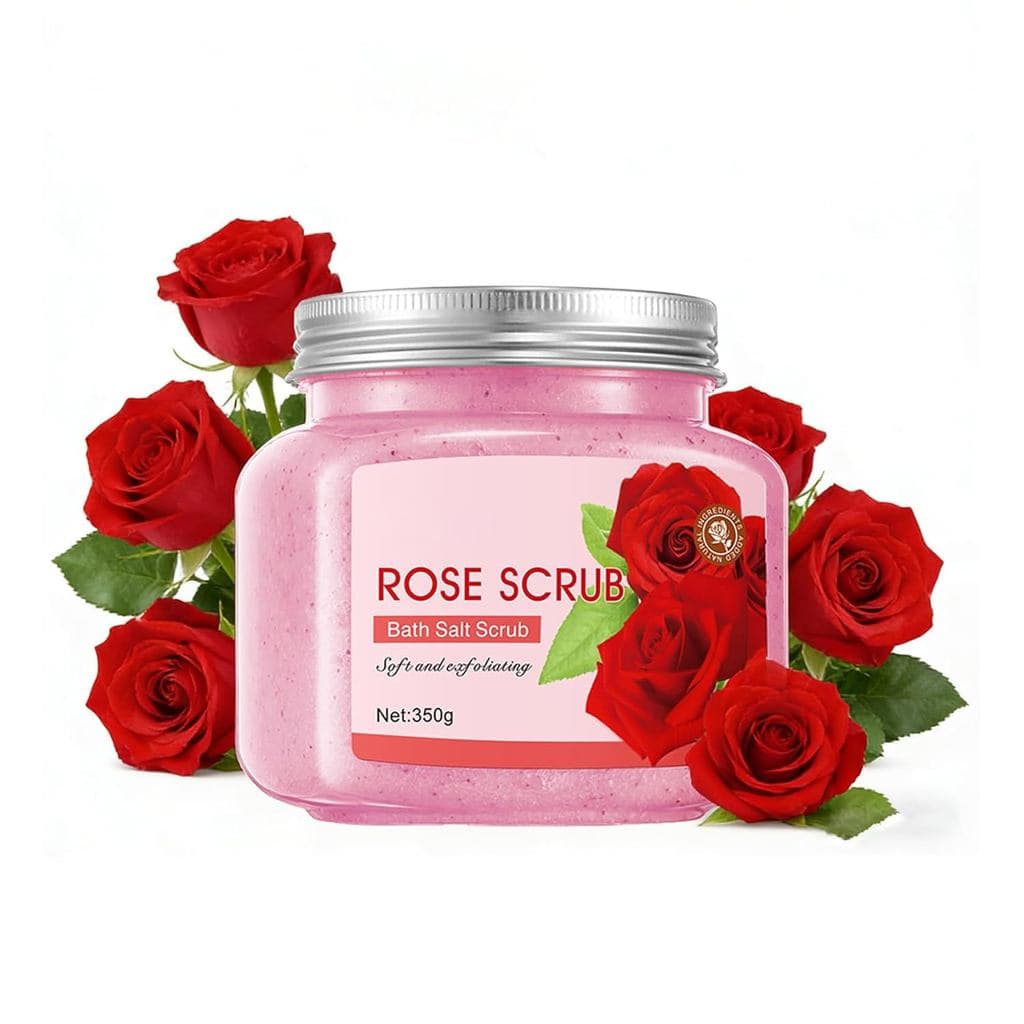 Esfoliante Corporal de Rosa, Esfoliante Corporal Nutritivo e Exfoliante, Corporal de Limpeza com Removedor de