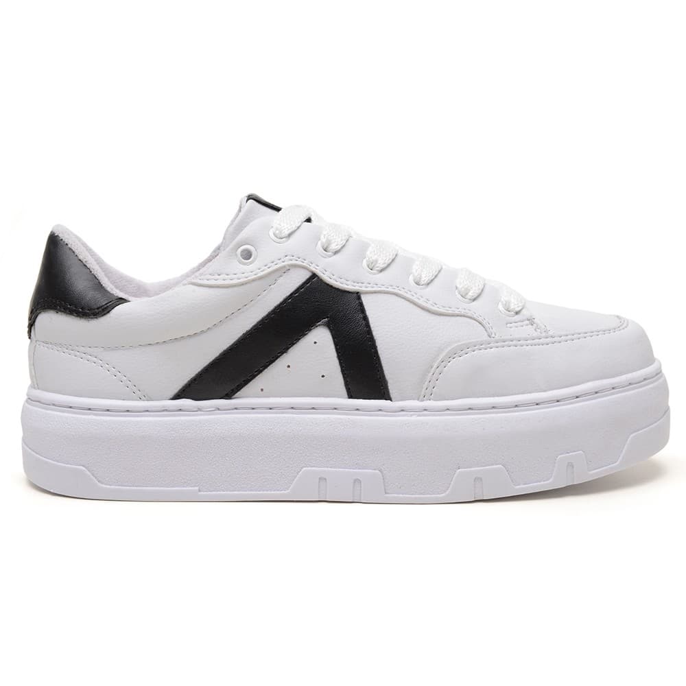 Tênis Feminino Plataforma Flatform Brilhante Casual Urbano Confortável Leve Festa Dia a Dia
