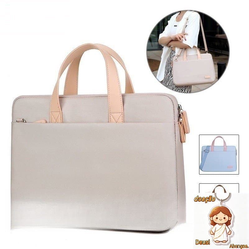 Bolsa de laptop impermeável 13 14 de 15,6 polegadas bolsa de ombro único feminino