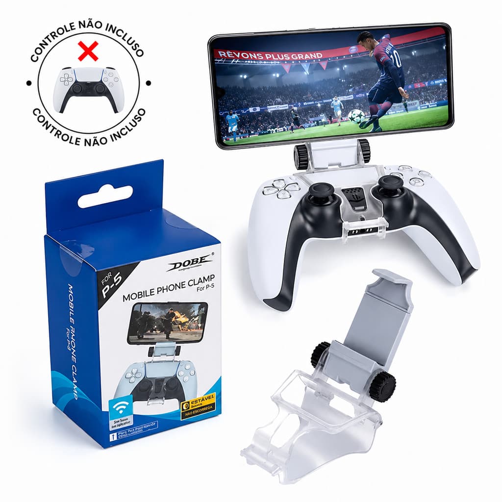 Suporte Celular Para Controle Ps5 Jogar Dobe Ps5 Gamer