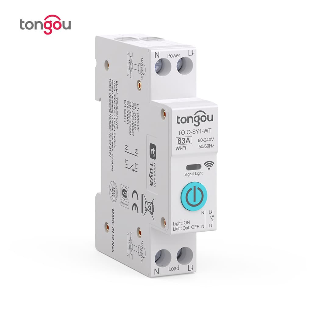 Interruptor Inteligente WiFi Tuya, Disjuntor com Controle Remoto, Controle por Telefone Móvel, Interruptor para Int