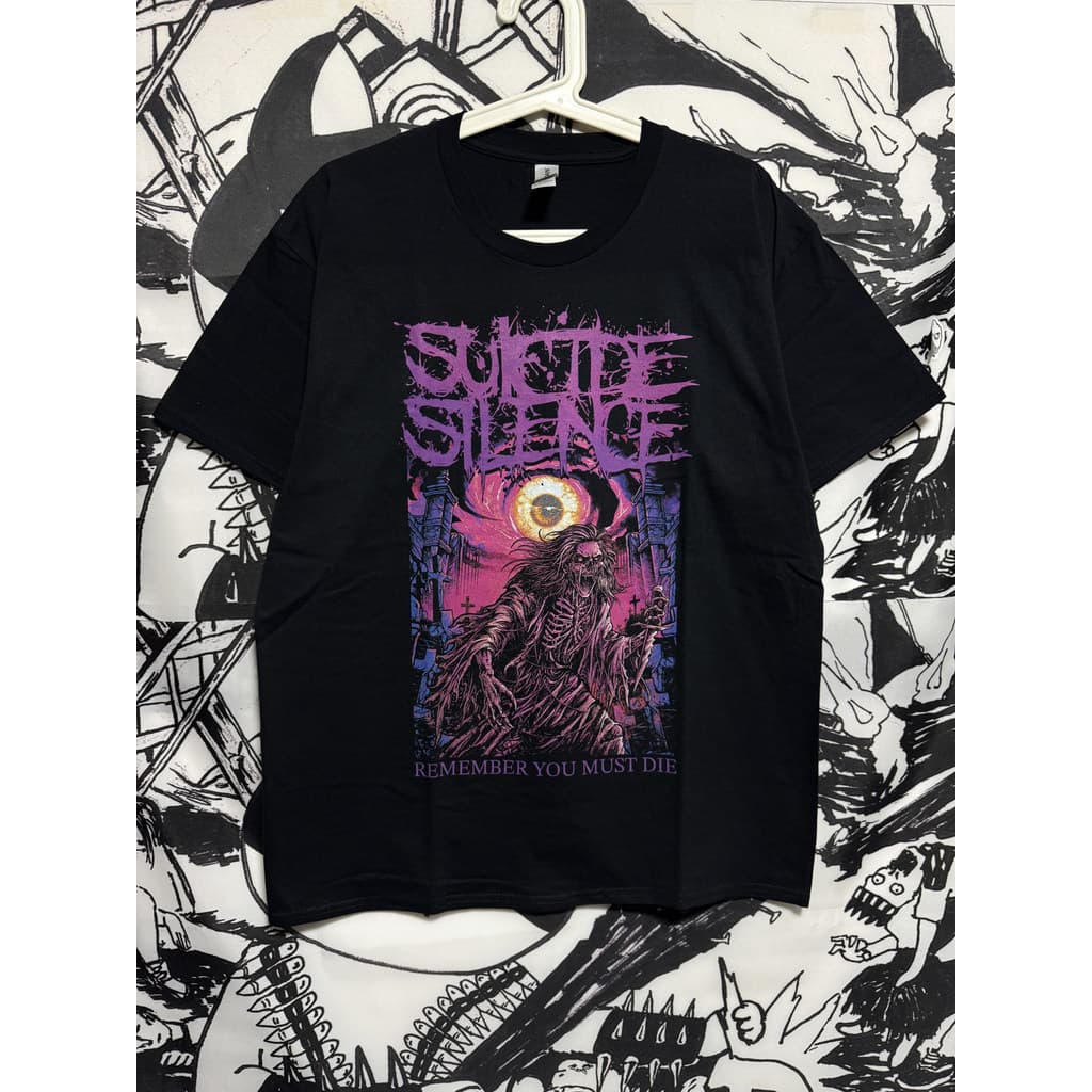 Music.Soul Camiseta Suicide Silence Deathcore Metal Rock Algodão Unissex Estilosa Moderna Atemporal Casual