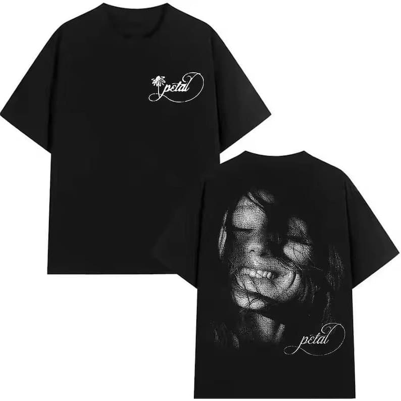 「BR.Moonlight」Camiseta Unissex Ariana Grande Petal Estampa Linda Confortável Moderna Tendência