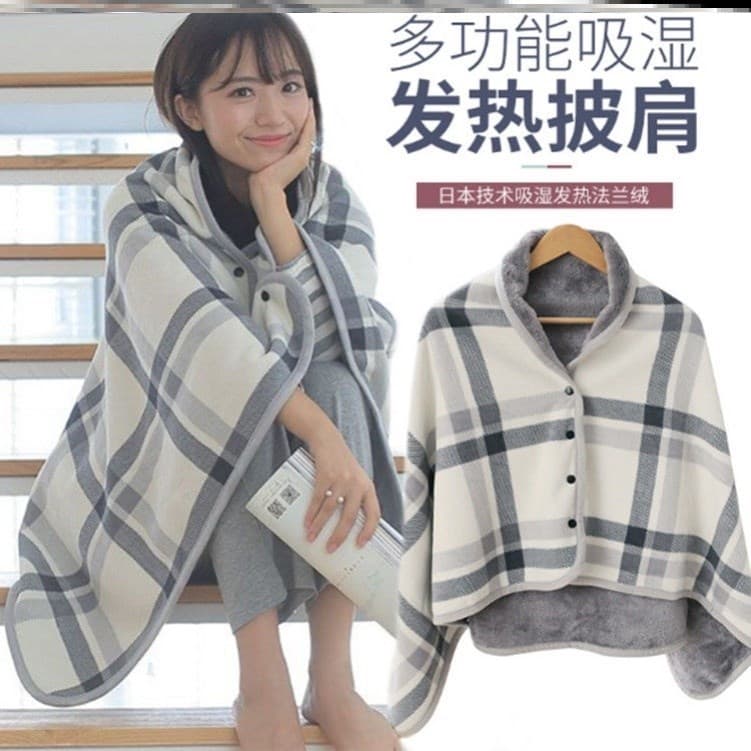 Outono inverno Multi-Purpose cobertor pescoço ombro à prova de frio engrossado quente xale estudante Nap cobertor de pel