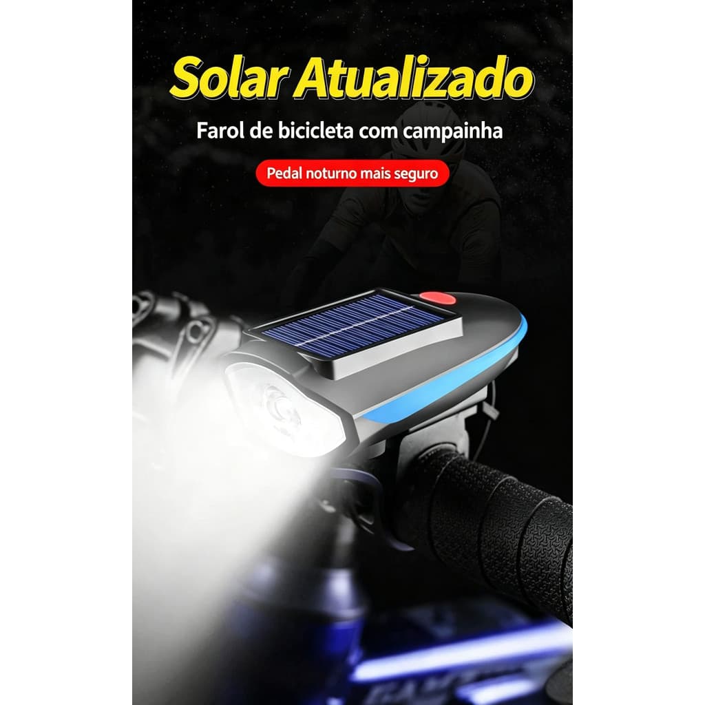 Farol de bicicleta noite ciclismo carregamento USB Mountain Bike equipamento ciclismo destaque aviso farol