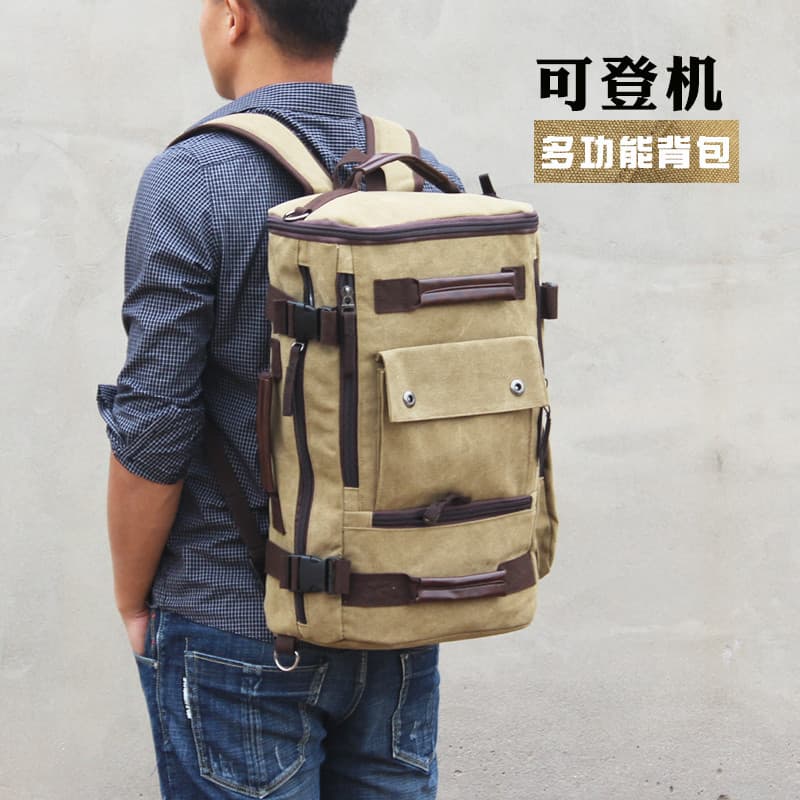 Homens mochila de lona júnior escola secundária estudantes universitários mochila Retro computador mochila grande capaci