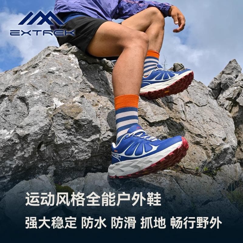 Tianyue Extrek À Prova D 'Água VIBRAM Baixo-Top Leve Caminhadas Sapatos Esportes Antiderrapante Ao Ar Livre Resistente A