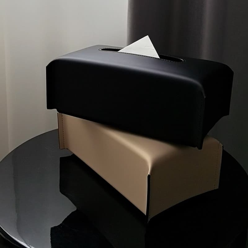 Ins luz estilo de luxo clássico caixa de papel de couro casa sala de estar mesa de café do carro High-End decorativo cai