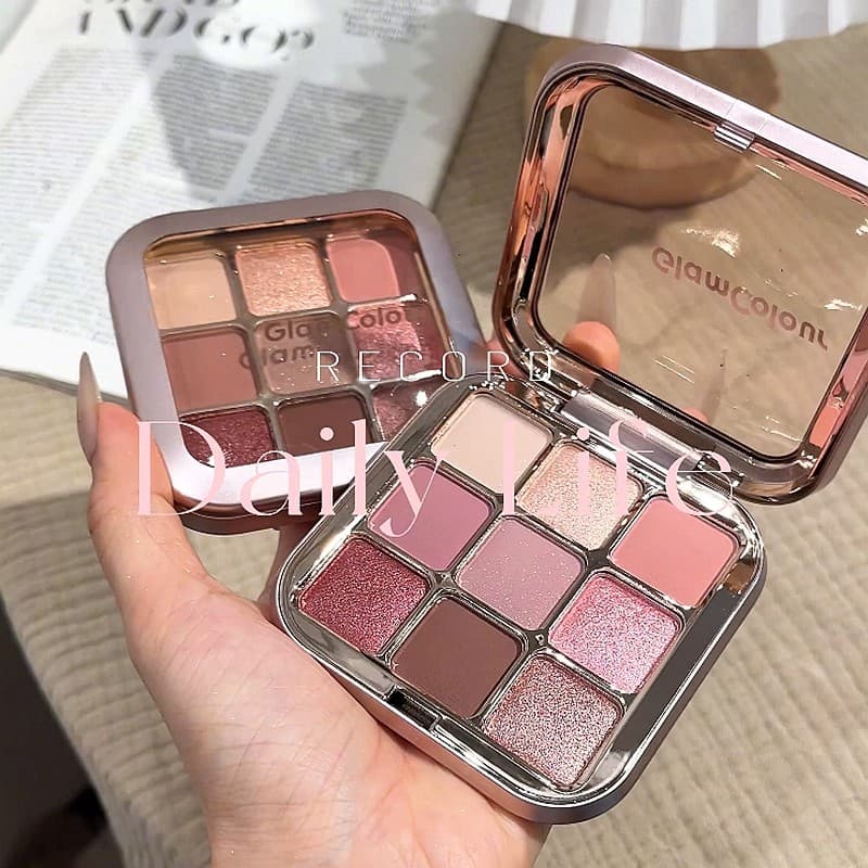 Paleta de sombras de 9 cores, cor mágica, uma paleta multiuso, fosca, perolada, tudo em um, paleta de cores de alta apar