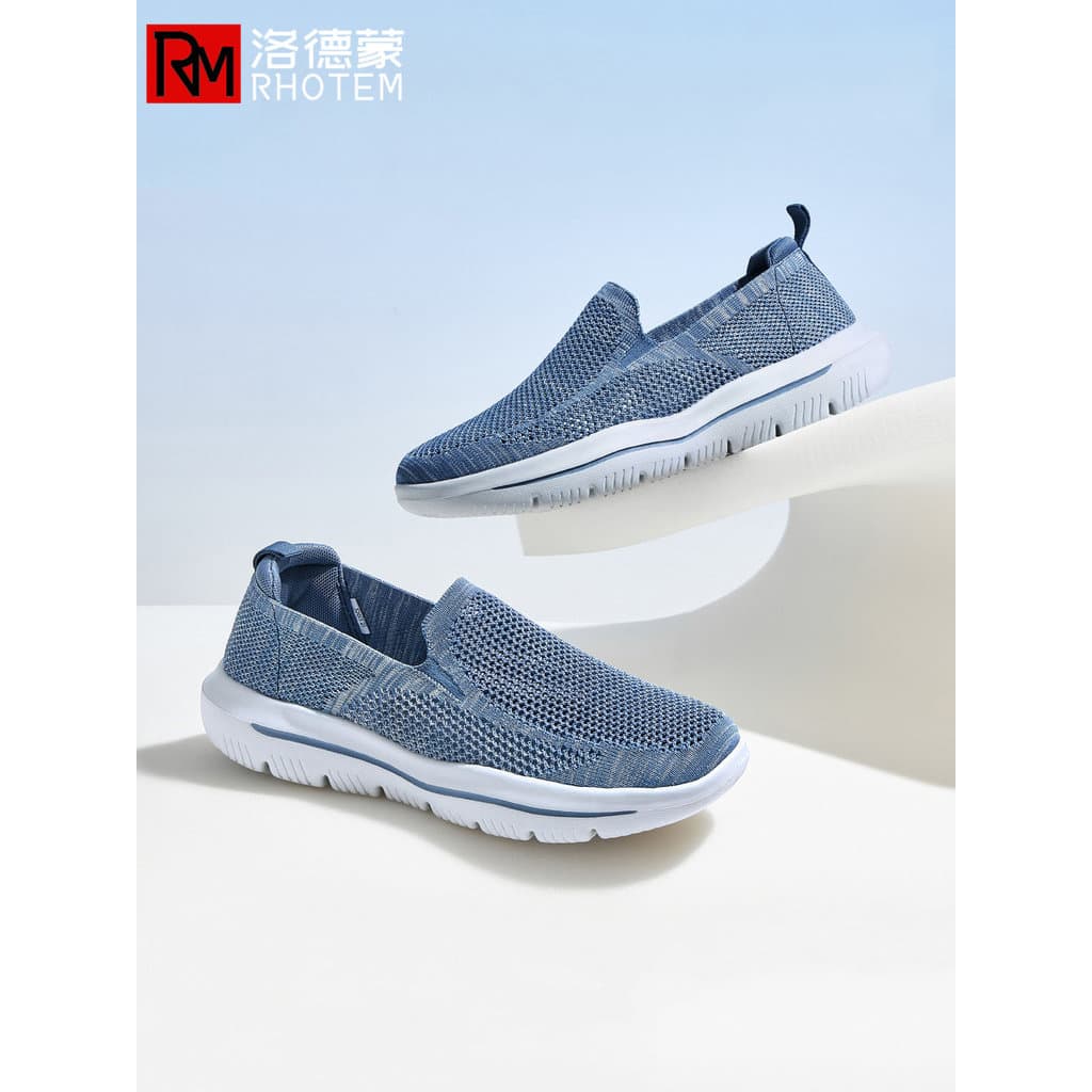 Marca de alta qualidade tênis de malha de um Pedal sapatos masculinos verão novo estilo masculino sola macia pai oco res