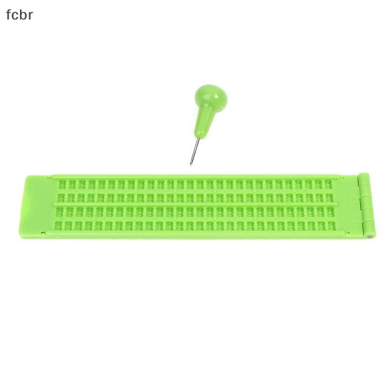 fcbr Plástico Braille Escrita Slate School Portátil Prático Com Stylus Practice