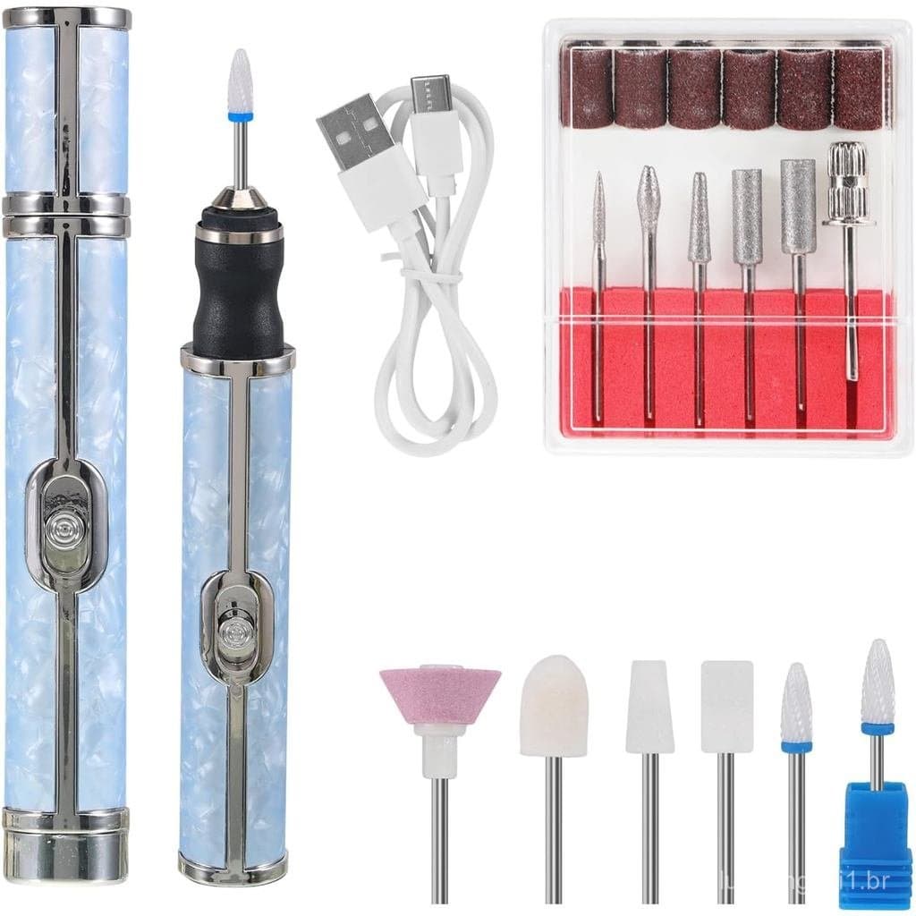 Lixa Elétrica para Unhas Grossas dos Pés, Lixa Elétrica para Unhas Grossas dos Pés com 4 Velocidades, Conjunto de Ferram