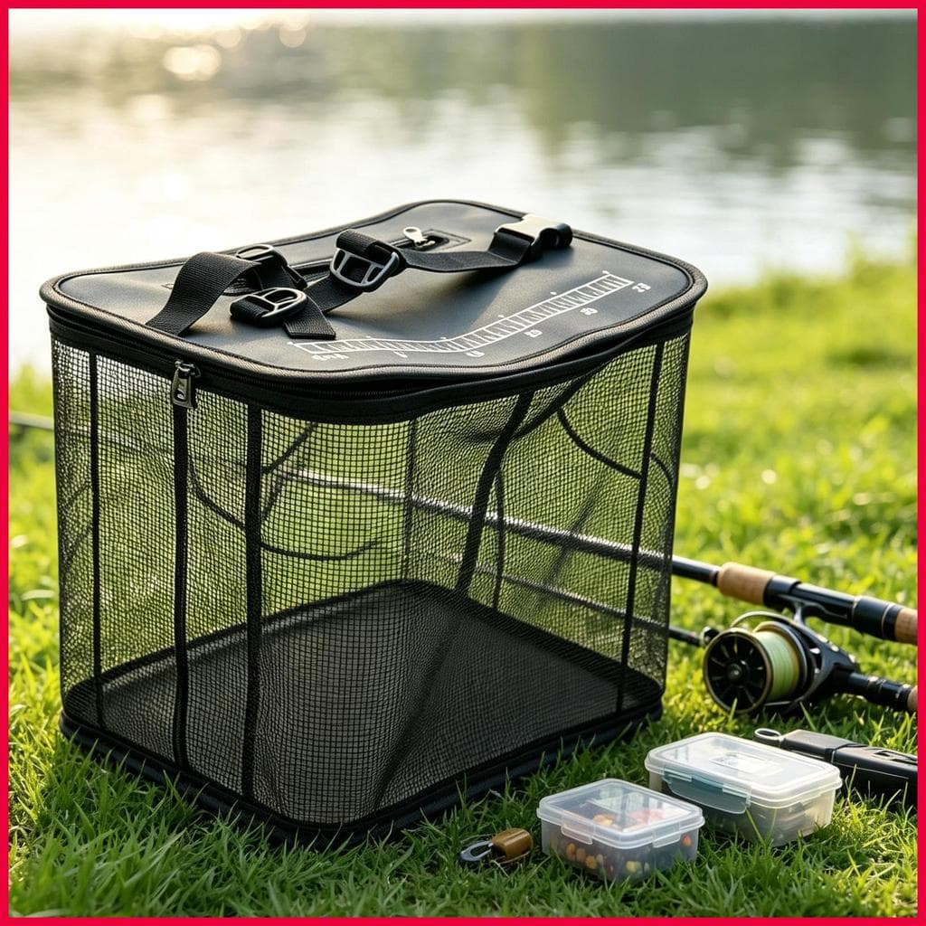 Cesta De Pesca De Malha De Secagem Rápida Fácil De Limpar Portátil Dobrável Flutuante Gaiola De Rede De Peixes Para Lago