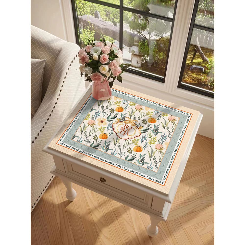 Qingya Pastoral mesa de cabeceira à prova de poeira tapete descartável High-End à prova dwaterproof água couro toalete m